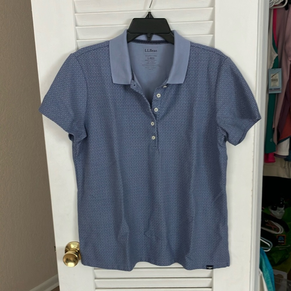 L.L. Bean Women's Blue Polo Shirt
